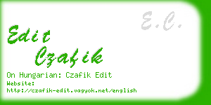 edit czafik business card